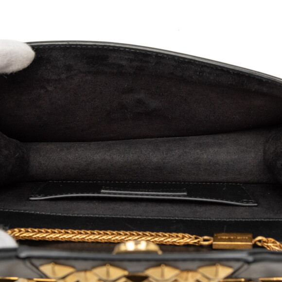 Saint Laurent Betty Studded Crossbody Chain Shoulder Bag in Black Leather for... - Picture 5 of 7